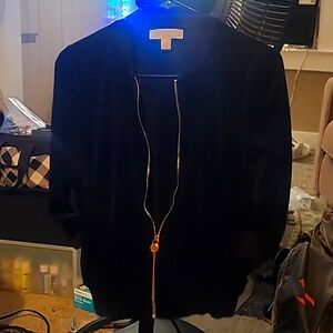 Michael kors velour zippered jacket